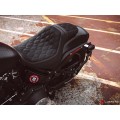 LUIMOTO (Hex-Diamond) Rider Seat Covers for the HARLEY DAVIDSON Fat Bob (2018+)